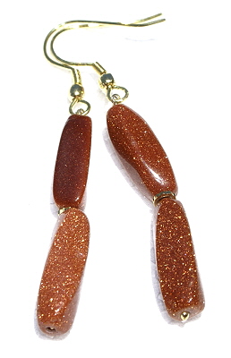SKU 1360 - a Goldstone Earrings Jewelry Design image