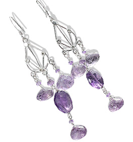 SKU 13621 - a Amethyst earrings Jewelry Design image