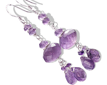 SKU 13623 - a Amethyst earrings Jewelry Design image