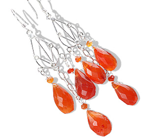 SKU 13625 - a Carnelian earrings Jewelry Design image