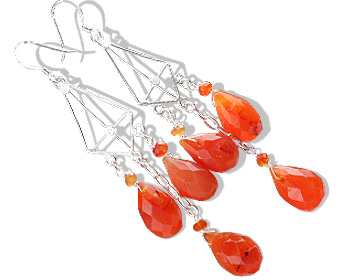 SKU 13628 - a Carnelian earrings Jewelry Design image