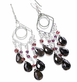 SKU 13633 - a Garnet earrings Jewelry Design image