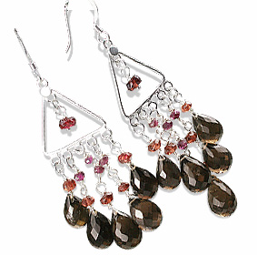 SKU 13634 - a Garnet earrings Jewelry Design image