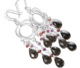 SKU 13635 - a Smoky Quartz earrings Jewelry Design image