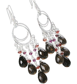 SKU 13636 - a Garnet earrings Jewelry Design image