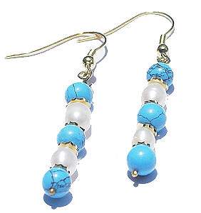 SKU 1376 - a Turquoise Earrings Jewelry Design image