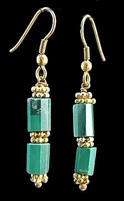 SKU 1380 - a Malachite Earrings Jewelry Design image