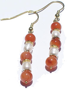 SKU 1386 - a Carnelian Earrings Jewelry Design image