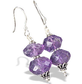 SKU 13914 - a Amethyst earrings Jewelry Design image