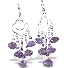 SKU 13916 - a Amethyst earrings Jewelry Design image