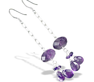 SKU 13934 - a Amethyst earrings Jewelry Design image