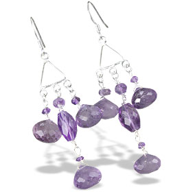 SKU 13936 - a Amethyst earrings Jewelry Design image