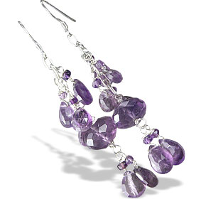 SKU 13937 - a Amethyst earrings Jewelry Design image