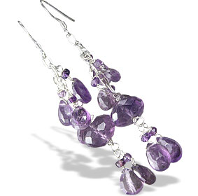 SKU 13938 - a Amethyst earrings Jewelry Design image