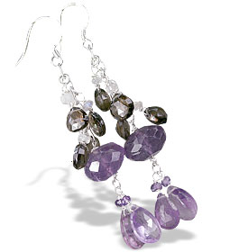 SKU 13939 - a Amethyst earrings Jewelry Design image