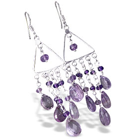 SKU 13940 - a Amethyst earrings Jewelry Design image