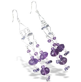 SKU 13941 - a Amethyst earrings Jewelry Design image