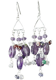 SKU 13943 - a Amethyst earrings Jewelry Design image