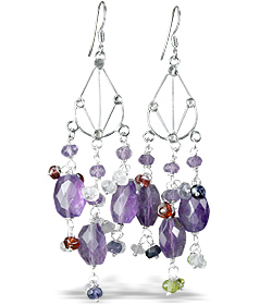 SKU 13944 - a Amethyst earrings Jewelry Design image