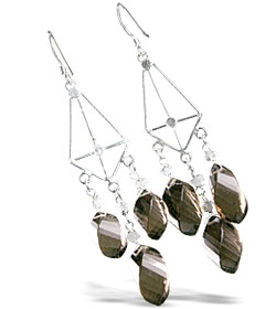 SKU 13946 - a Smoky Quartz earrings Jewelry Design image
