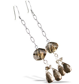 SKU 13947 - a Smoky Quartz earrings Jewelry Design image