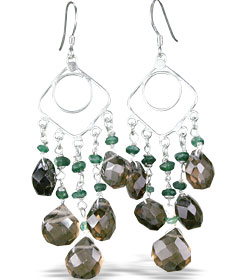 SKU 13948 - a Smoky Quartz earrings Jewelry Design image