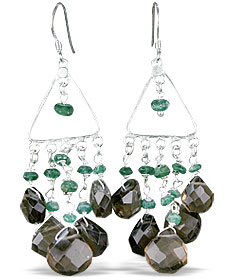 SKU 13950 - a Smoky Quartz earrings Jewelry Design image