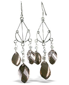 SKU 13952 - a Smoky Quartz earrings Jewelry Design image