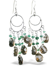 SKU 13953 - a Smoky Quartz earrings Jewelry Design image