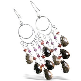 SKU 13954 - a Smoky Quartz earrings Jewelry Design image