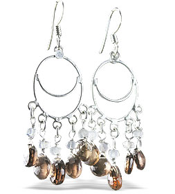 SKU 13955 - a Smoky Quartz earrings Jewelry Design image