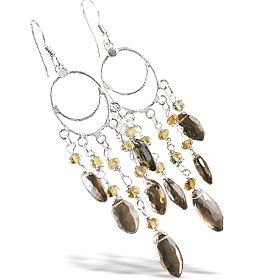 SKU 13956 - a Smoky Quartz earrings Jewelry Design image