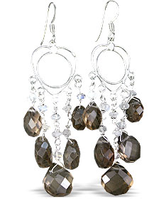SKU 13958 - a Smoky Quartz earrings Jewelry Design image