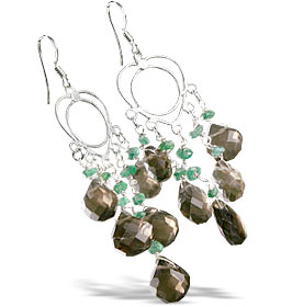 SKU 13960 - a Smoky Quartz Earrings Jewelry Design image