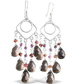 SKU 13966 - a Smoky Quartz Earrings Jewelry Design image
