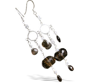 SKU 13978 - a Smoky Quartz Earrings Jewelry Design image