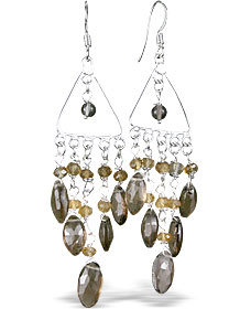 SKU 13979 - a Smoky Quartz Earrings Jewelry Design image