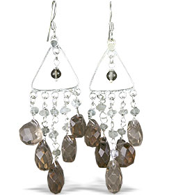 SKU 13981 - a Smoky Quartz Earrings Jewelry Design image