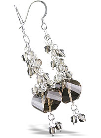 SKU 13982 - a Smoky Quartz Earrings Jewelry Design image