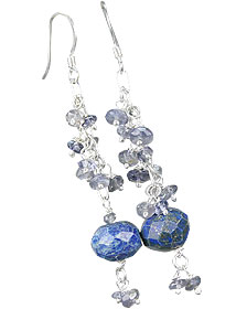 SKU 13999 - a Lapis Lazuli Earrings Jewelry Design image