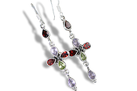 SKU 1400 - a Multi-stone Earrings Jewelry Design image