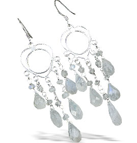 SKU 14003 - a Moonstone Earrings Jewelry Design image