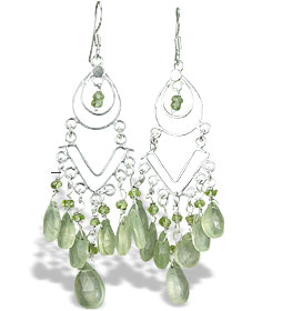 SKU 14010 - a Prehnite Earrings Jewelry Design image