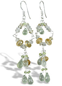 SKU 14011 - a Prehnite Earrings Jewelry Design image