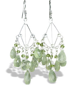SKU 14012 - a Prehnite Earrings Jewelry Design image