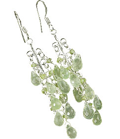 SKU 14014 - a Prehnite Earrings Jewelry Design image