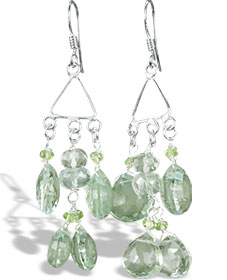 SKU 14015 - a Prehnite earrings Jewelry Design image