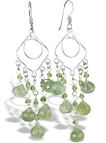 SKU 14016 - a Prehnite earrings Jewelry Design image