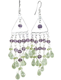 SKU 14017 - a Prehnite earrings Jewelry Design image