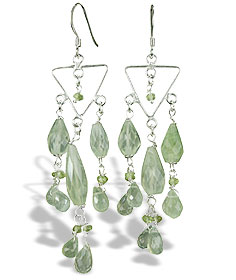 SKU 14018 - a Prehnite earrings Jewelry Design image